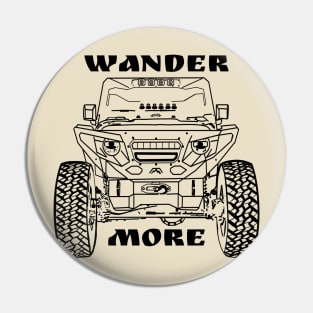 Wander off the beaten path Jeep Life off-road 4x4 muddy tires backroads Renegade Wrangler Pin