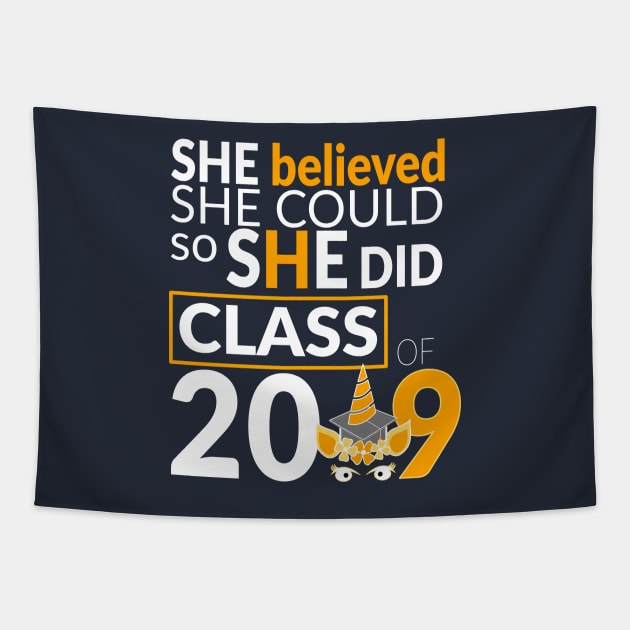 Class of 2019 She Believed She Could So She Did Tapestry by lisalizarb