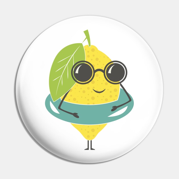 Lemon Summer Chill Pin by Imagonarium