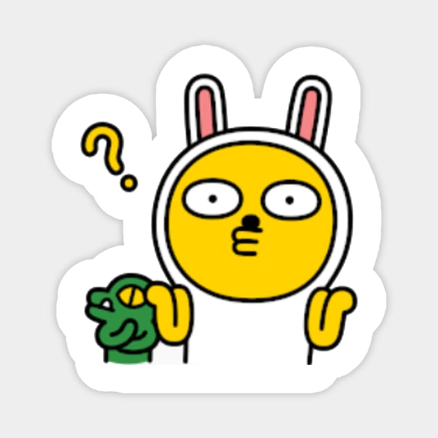 KakaoTalk Muzi and Con Character (Shrug) Magnet by icdeadpixels