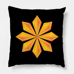 Yellow Crystal flower design Pillow