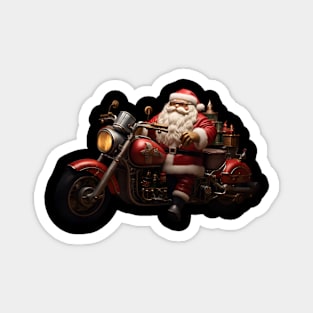 Santa Bike Rider Magnet