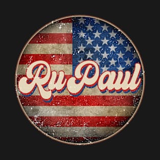 Vintage RuPaul Proud Name Personalized Retro Styles American Flag T-Shirt