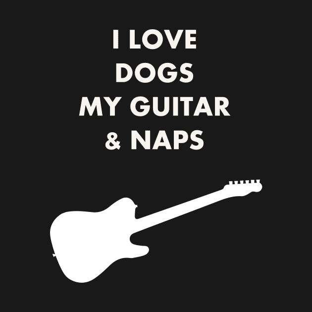 DOGS GUITAR NAPS WHITE by Prairie Ridge Designs