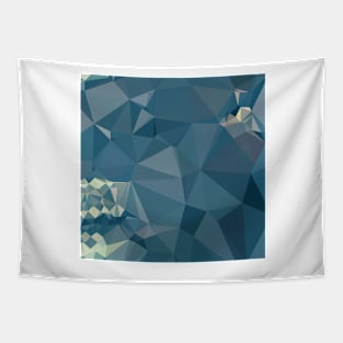 Cadet Blue Abstract Low Polygon Background Tapestry