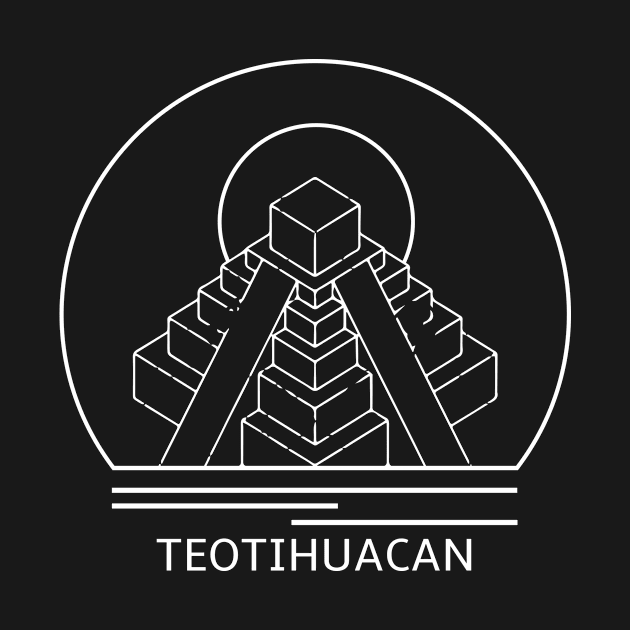 Teotihuacan Minimalist Line Drawing - Board Game Inspired Graphic - Tabletop Gaming  - BGG by MeepleDesign