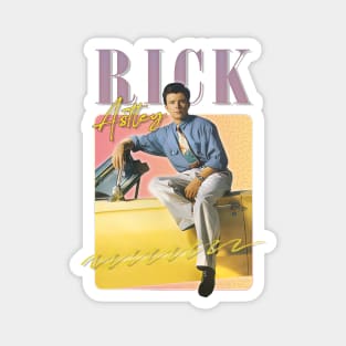 Rick Astley -- 80s Vibin' Aesthetic Design Magnet