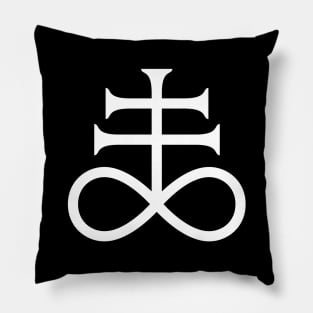 Leviathan Cross White Body Black Outline Pillow