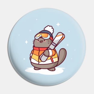 Ski Cat Pin