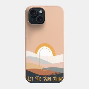 Let the Sun Shine - Retro 70s Style Landscape Abstract Phone Case