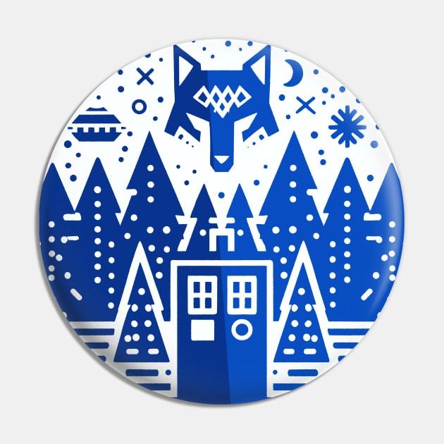 Bad Wolf Spiffy Christmas Jumper Pin by katmargoli