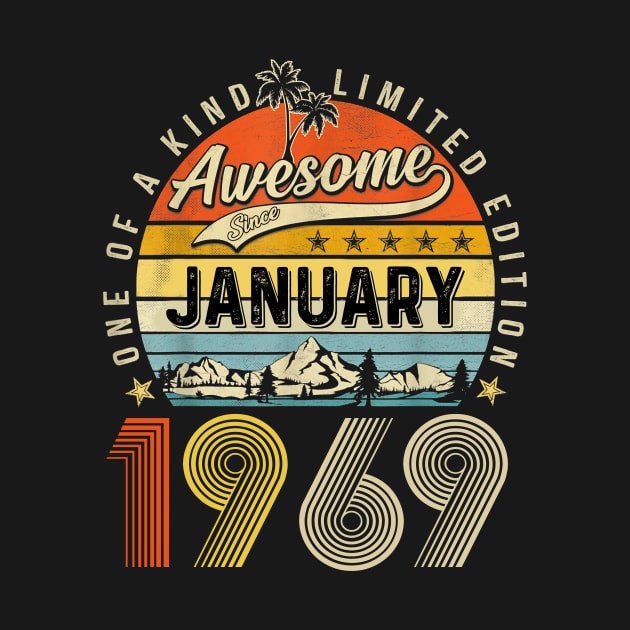 Awesome Since January 1969 Vintage 54th Birthday by Tagliarini Kristi