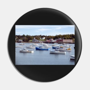 The Lobster fleet at Bass Harbor, Maine USA Pin