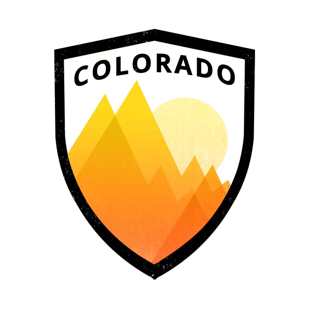 Colorado Mountain Sunset Badge by pholange