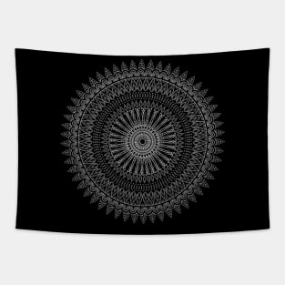 White Mandala Tapestry