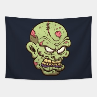 Angry Zombie Hea Tapestry