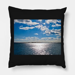 Blue Sky Over The Sound Pillow