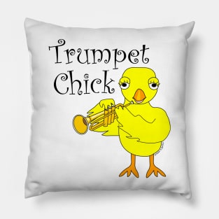 Trumpet Chick Text Pillow