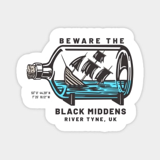 Beware the Black Middens River Tyne Design Magnet