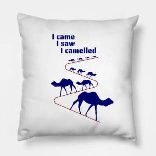 I came, I saw, I camelled! Pillow