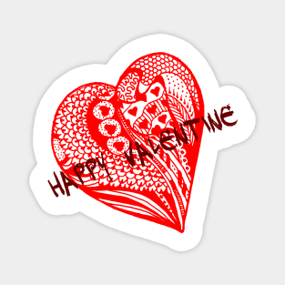 Happy Valentine Heart 11 Aussie Tangle Magnet