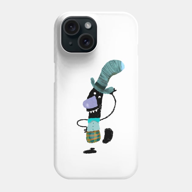 Mister Blue hat Phone Case by GarrinchaToonz