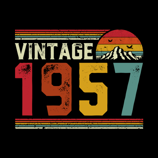 Vintage 1957 Birthday Gift Retro Style by Foatui