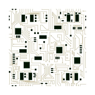 Complex electronics circuit PCB board and ICs T-Shirt