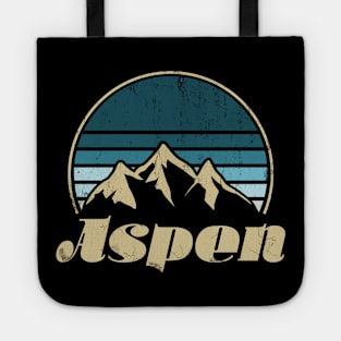 Aspen Retro Vintage Mountains Tote