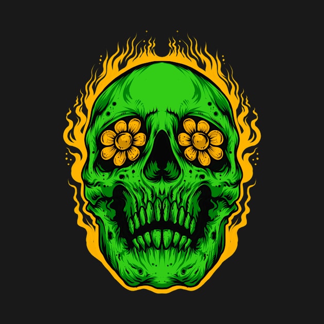 Green Skull by Blunts