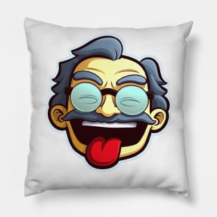 Tongue Out Emoji Sticker - Express Yourself with this Playful Emoticon Pillow