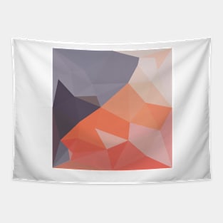 Indian Red Abstract Low Polygon Background Tapestry