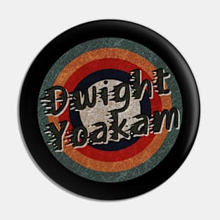 Retro Color Typography Faded Style Dwight Yoakam Pin