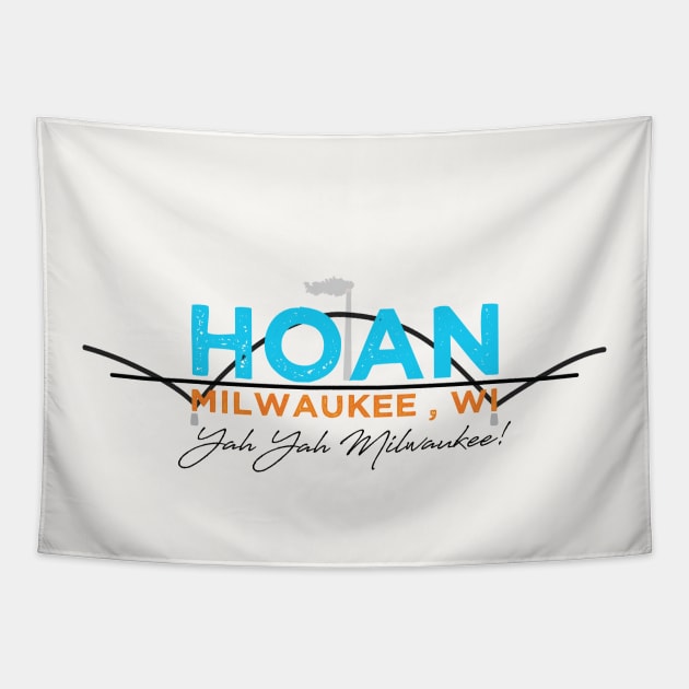 Hoan Bridge • Milwaukee WI Tapestry by The MKE Rhine Maiden