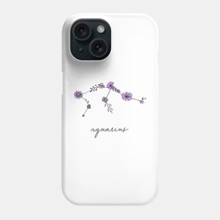 Aquarius Flower Horoscope Phone Case