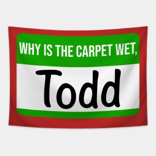 Christmas Vacation Todd and Margo Name Tag Tapestry