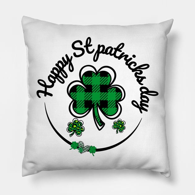 Happy St Patricks Day Pillow by M.Y