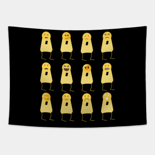 Superficial world of emojis Tapestry