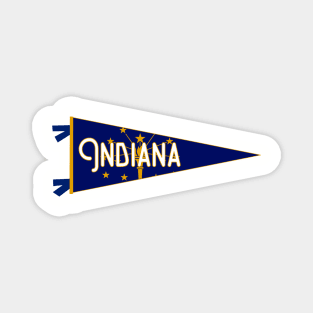 Indiana Flag Pennant Magnet