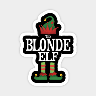 Blonde Elf Matching Family Group Christmas Party Pajamas Magnet