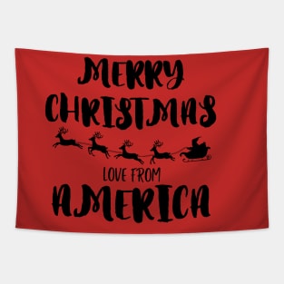 Merry Christmas, love from America Tapestry