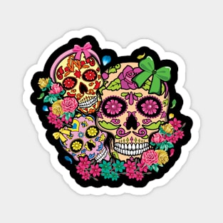 Scary Sugar Dia De Los Muertos Day Of Dead Magnet