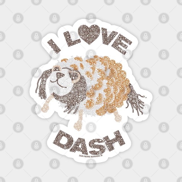 I Love Dash Enola Holmes Pinecone Pet, Dash Circle Design Magnet by pbdotman