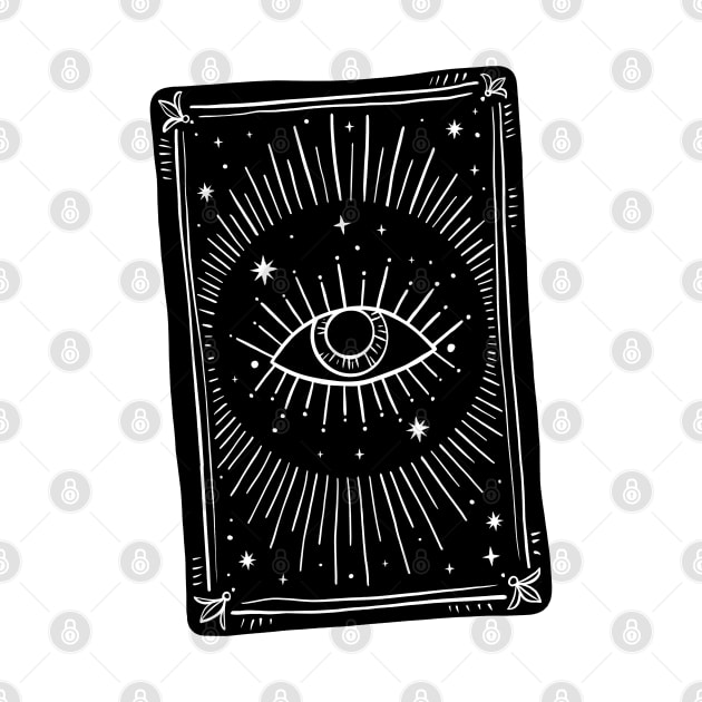 fortune-telling card with all seeing eye by OccultOmaStore