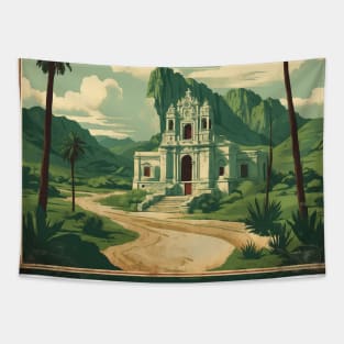 Mier Tamaulipas Mexico Vintage Tourism Travel Tapestry