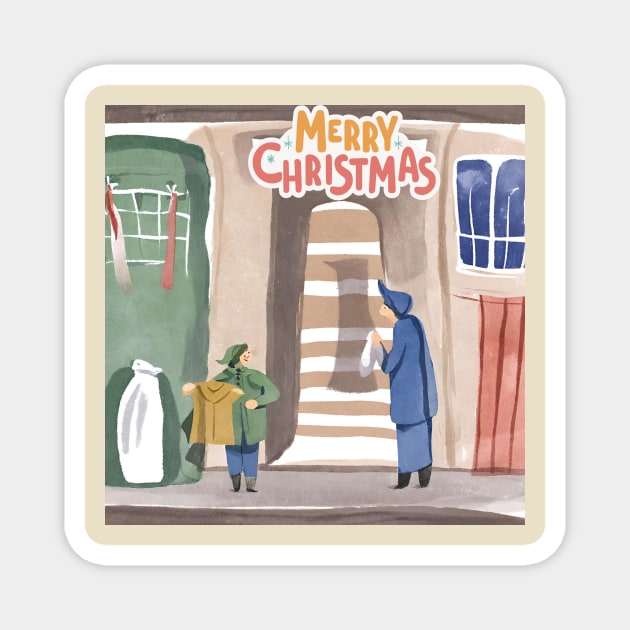 Merry Christmas Magnet by Kings Court