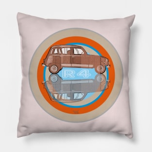 Renault 4 on Target brown Pillow