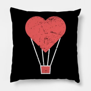 Heart | Cute Hot Air Balloon Graphic Pillow