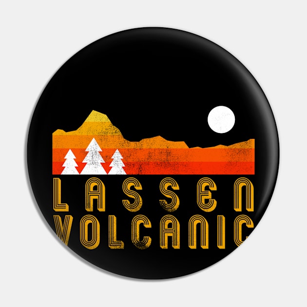 Lassen Volcanic national park retro vintage Pin by hardy 