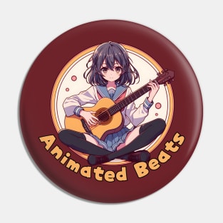 Rock and roll Anime girl Pin